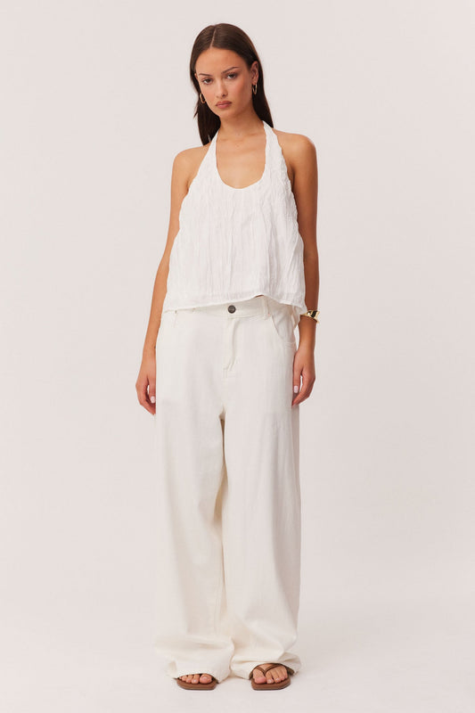 SNDYS BRANDI CRINKLE TOP (White)