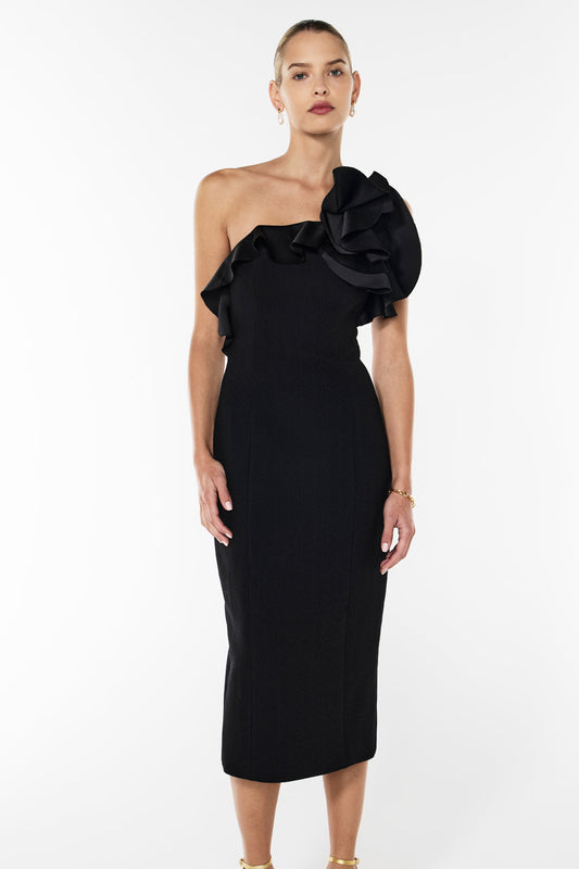 Artful Bouquet Dress (Black)