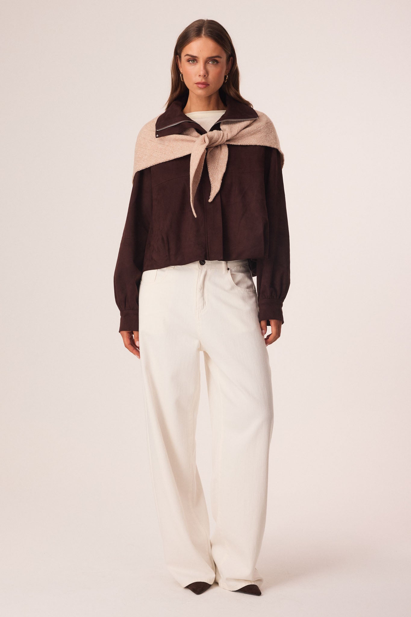 SNDYS ZURI SCARF (Beige Marl)