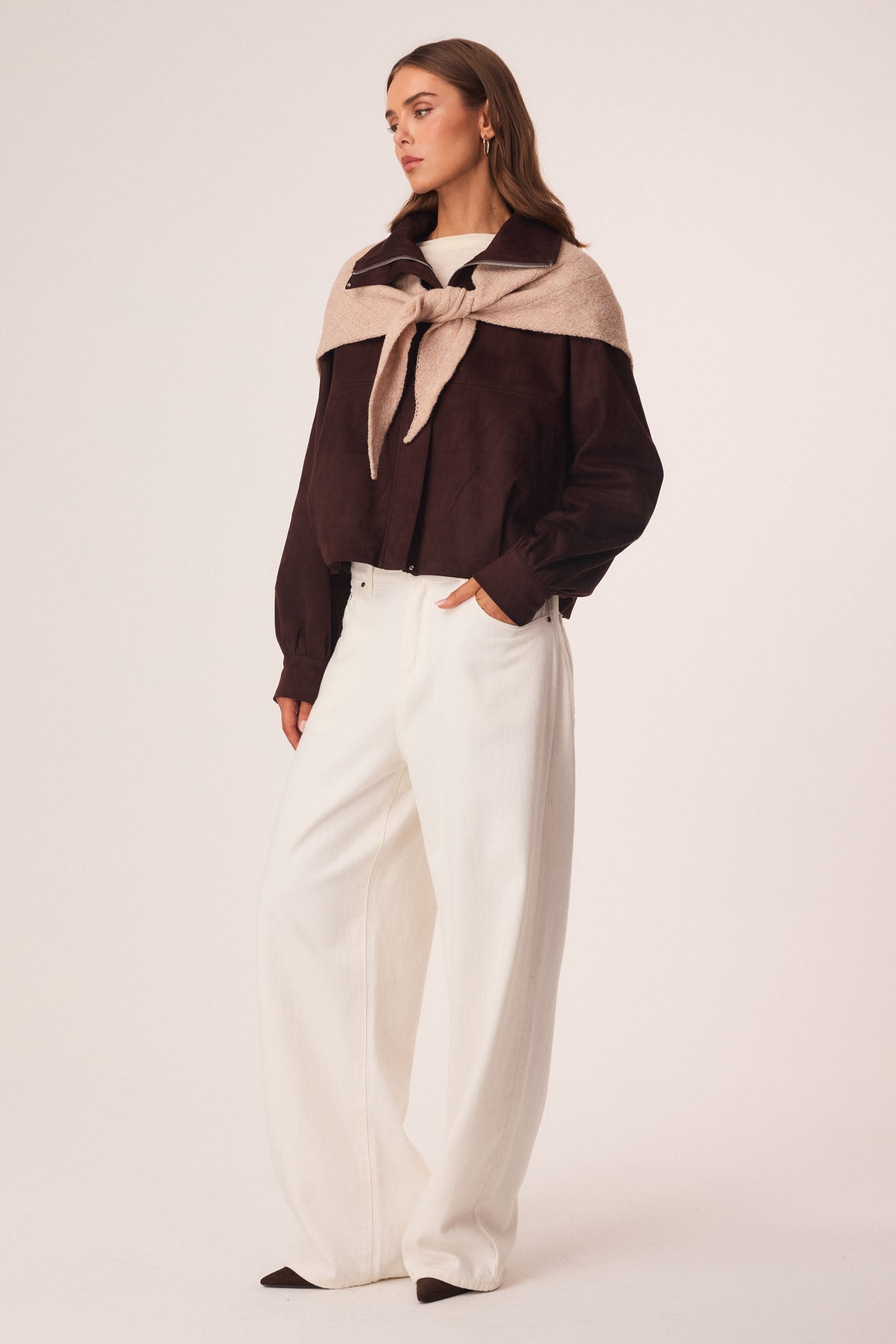 SNDYS ZURI SCARF (Beige Marl)