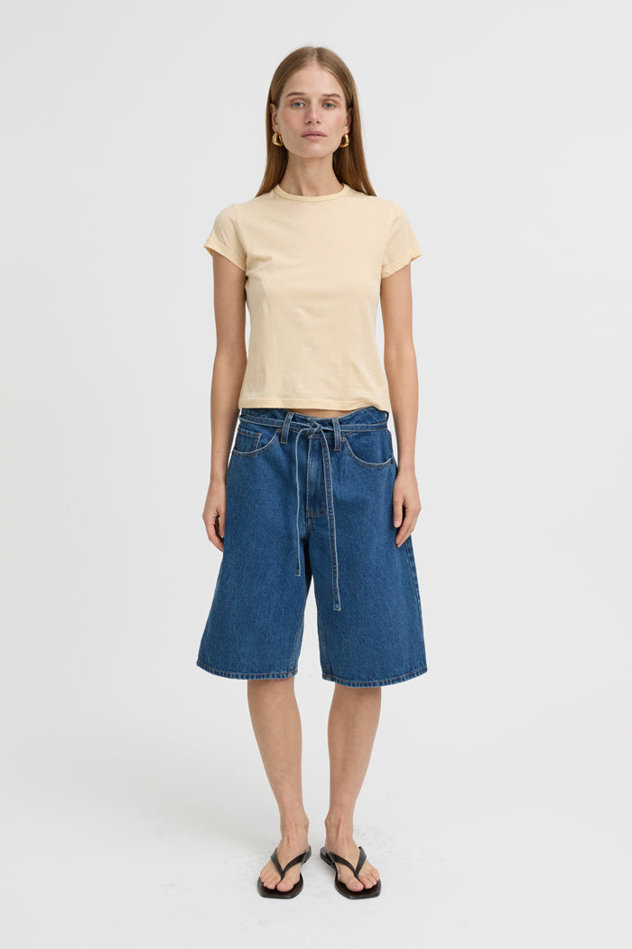 Image of T-Shirts. Product name - Solea Tee Butter in Butter colour by brand - Blanca Studio