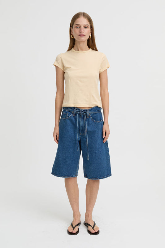 Image of T-Shirts. Product name - Solea Tee Butter in Butter colour by brand - Blanca Studio