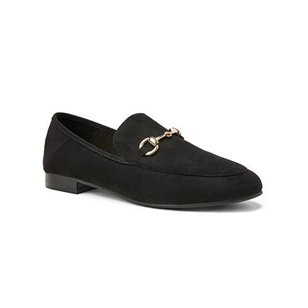 Image of Flats. Product name - Early Women's Casual Flat Closed Black Suede Novo Casual in Black Suede colour by brand - NOVO