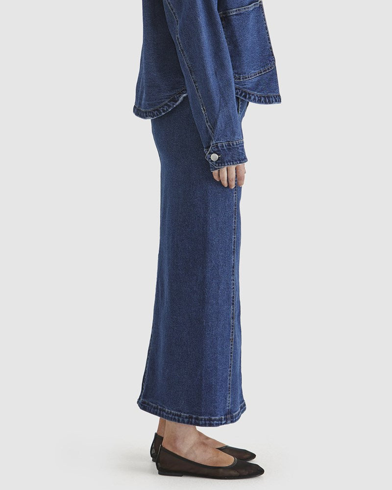 Sass Clothing Marza Denim Skirt (78 Wash)