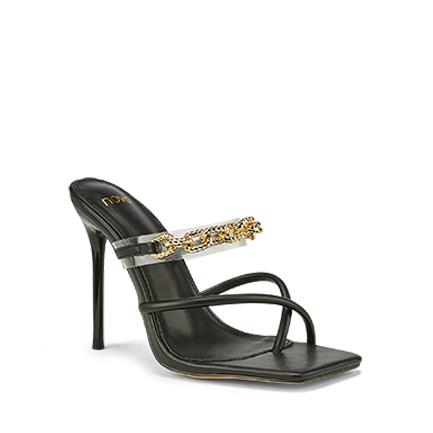 Image of Sandals. Product name - Zend Women's Fast Fashion BLACK Novo Sandals in Black colour by brand - NOVO