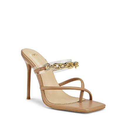 Image of Sandals. Product name - Zend Women's Fast Fashion CAMEL Novo Sandals in Camel colour by brand - NOVO