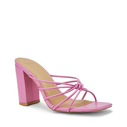 Image of Sandals. Product name - Nancy Women's Strappy High Heel FUCHSIA Novo Sandals in Fuchsia colour by brand - NOVO