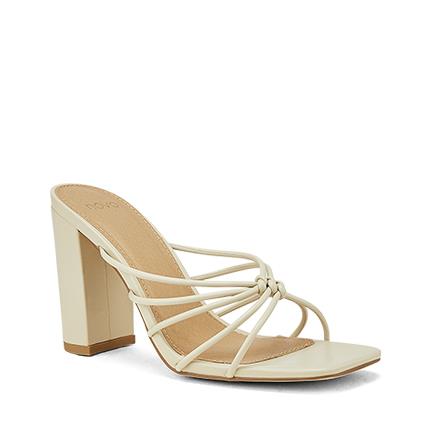Image of Sandals. Product name - Nancy Women's Strappy High Heel CREAM Novo Sandals in Cream colour by brand - NOVO