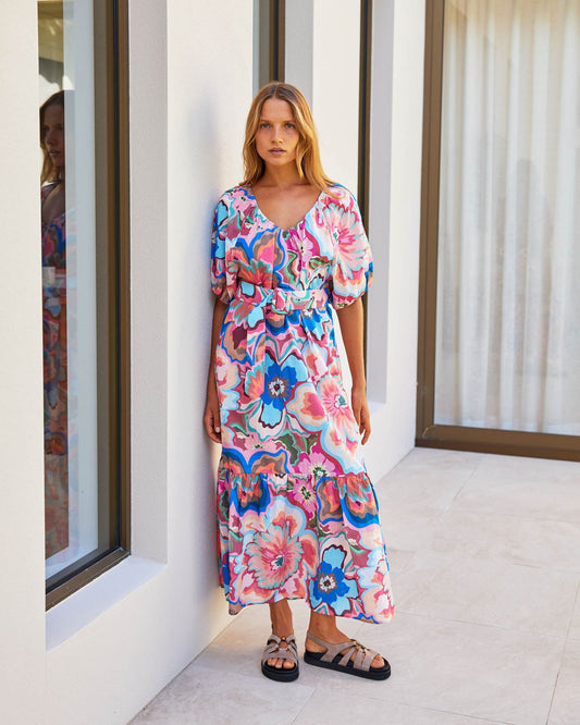 Image of Dresses. Productname: Walnut Melbourne Hawaii Dress in Bomba Di Fiori colour by brand - Walnut Melbourne
