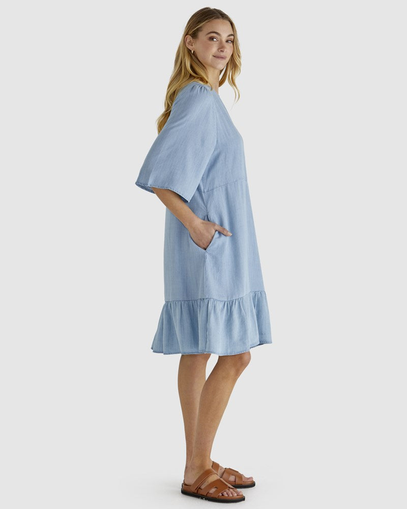 Sass Clothing Rye Dress (Chambray)