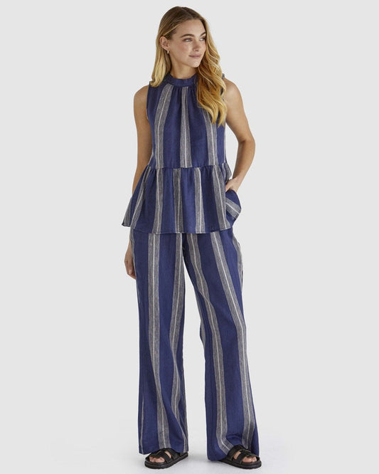 Sass Clothing Lizzy Pant (Navy Stripe)