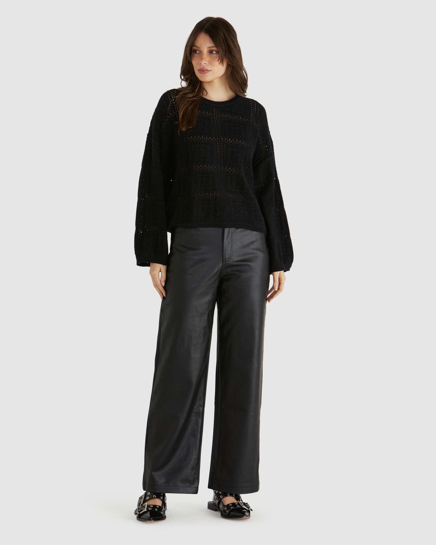 Sass Clothing Marcello Crochet Top (Black)