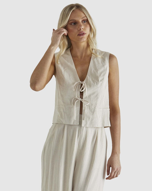 Sass Clothing Natalia Vest (Bone)