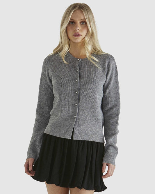 Sass Clothing Jagger Cardi (Grey Marle)