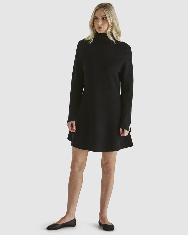 Image of Dresses. Product name - Baldwin Knit Dress Black in Black colour by brand - Sass Clothing