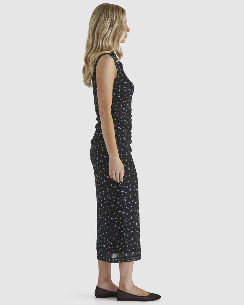 Sass Clothing Lauretta Mesh Dress (Black Ditsy)