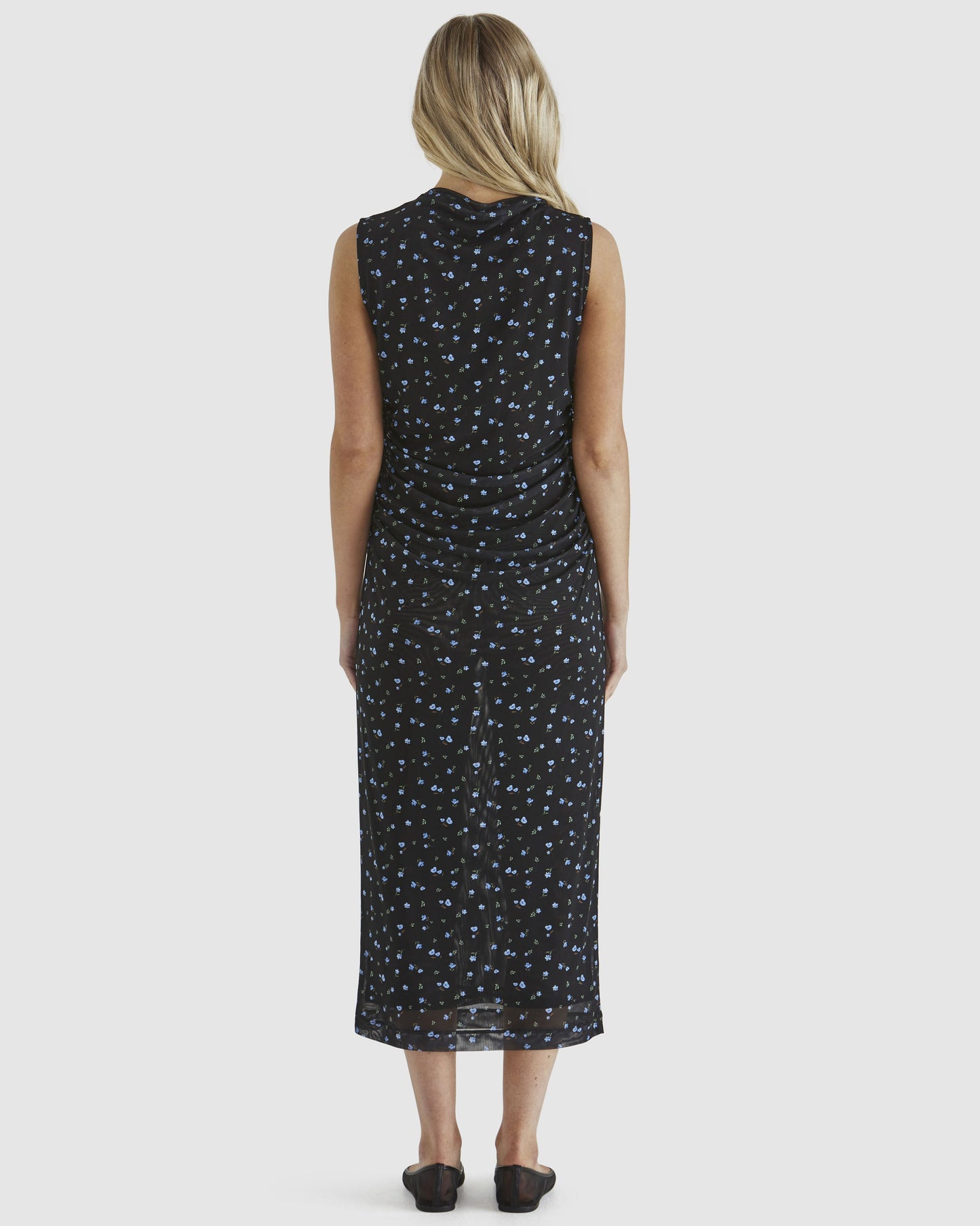 Sass Clothing Lauretta Mesh Dress (Black Ditsy)