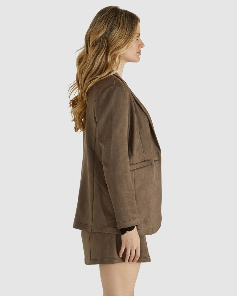 Sass Clothing Neve Blazer (Dark Choc)