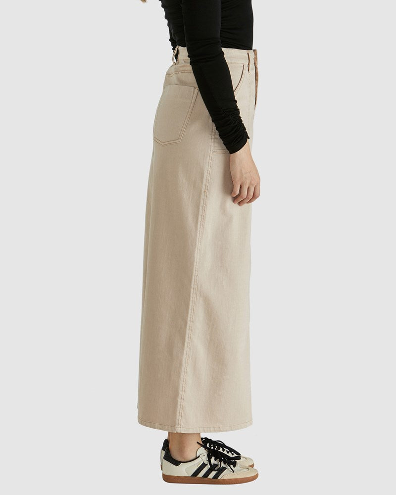 Sass Clothing Reece Skirt (Tan Wash)