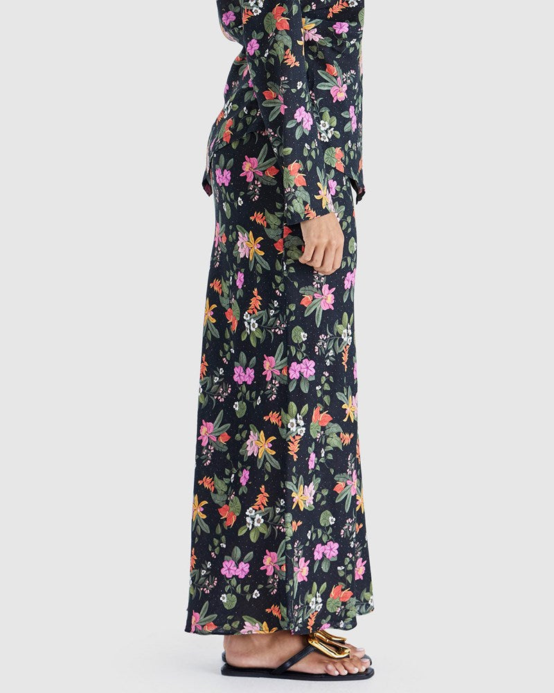 Sass Clothing Beckett Bias Skirt (Night Garden)