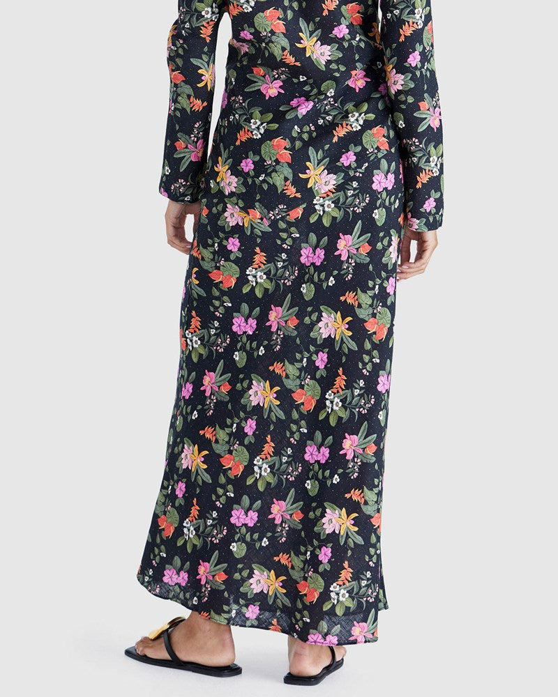 Sass Clothing Beckett Bias Skirt (Night Garden)