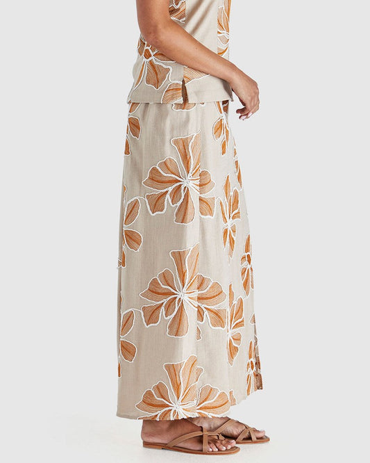 Sass Clothing Finley Skirt (Tan/Orange)