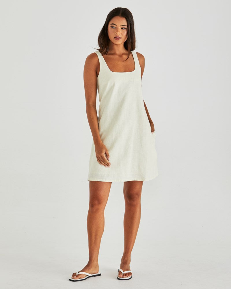 Sass Clothing Vienne Mini Shift Dress (Butter Yellow)