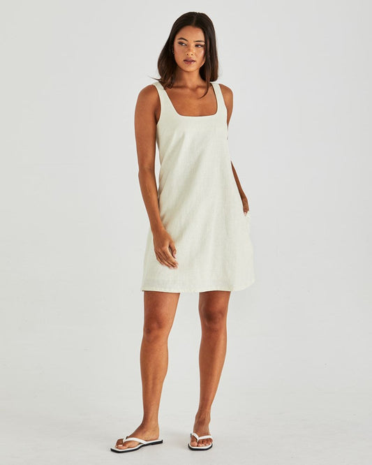 Sass Clothing Vienne Mini Shift Dress (Butter Yellow)