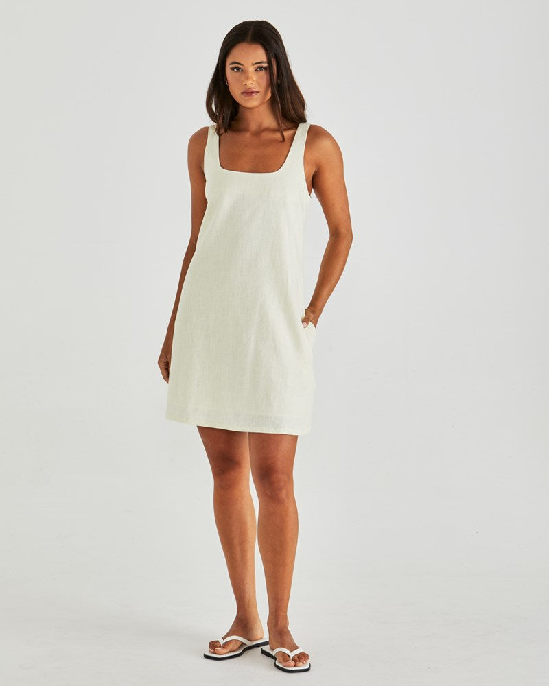 Sass Clothing Vienne Mini Shift Dress (Butter Yellow)