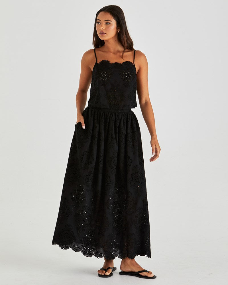 Sass Clothing Ani Full Skirt (Black)