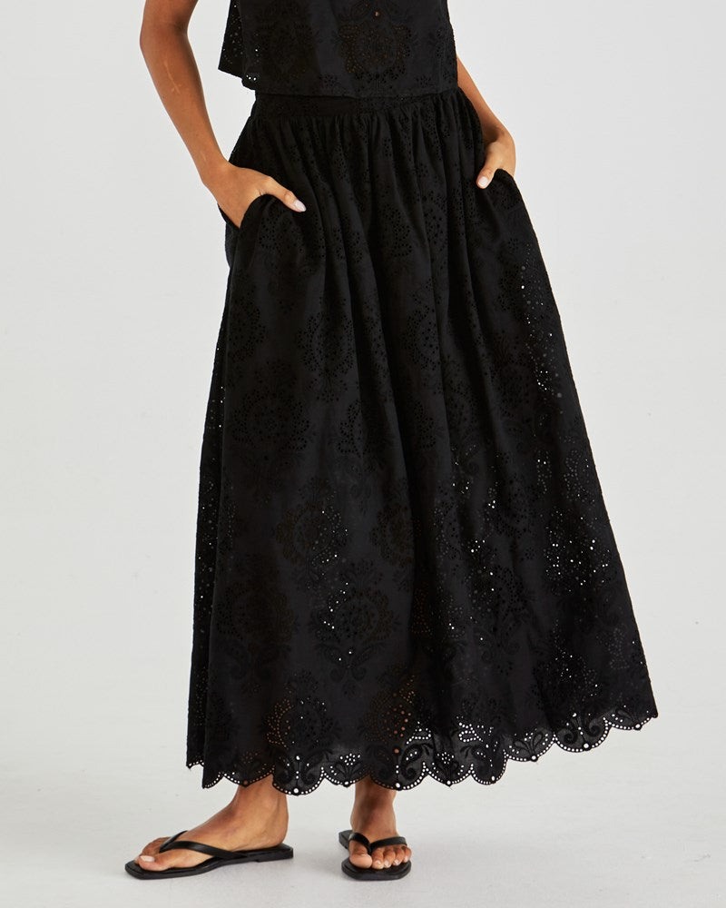Sass Clothing Ani Full Skirt (Black)