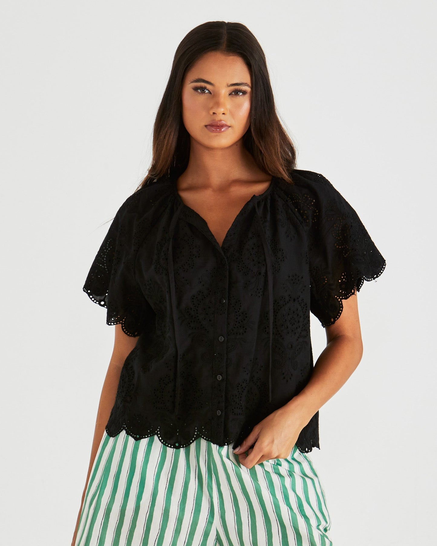 Sass Clothing Ani Blouse (Black)