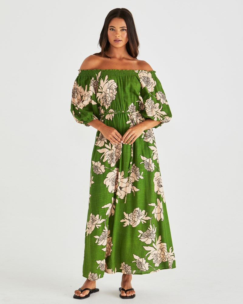 Sass Clothing Antonie Off Shoulder Dress (Moonflower)