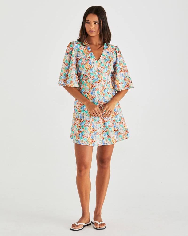 Sass Clothing Panna Kimono Sleeve Dress (Blossom)