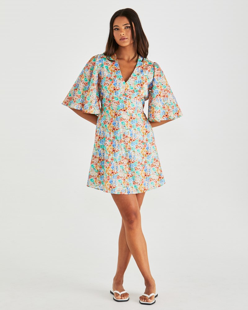 Sass Clothing Panna Kimono Sleeve Dress (Blossom)