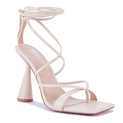 Image of Sandals. Product name - Zancy Women's Fast Fashion Buff Novo Sandals in Buff colour by brand - NOVO