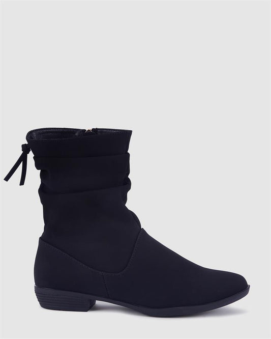 Image of Boots. Product name - Dayley Women's Boot Flat BLACK Novo Boots in Black colour by brand - NOVO