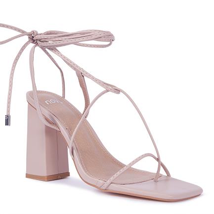 Image of Sandals. Product name - Missie Women's Strappy High Heel Nude Novo Sandals in Nude colour by brand - NOVO