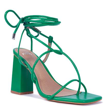 Image of Sandals. Product name - Missie Women's Strappy High Heel GREEN Novo Sandals in Green colour by brand - NOVO