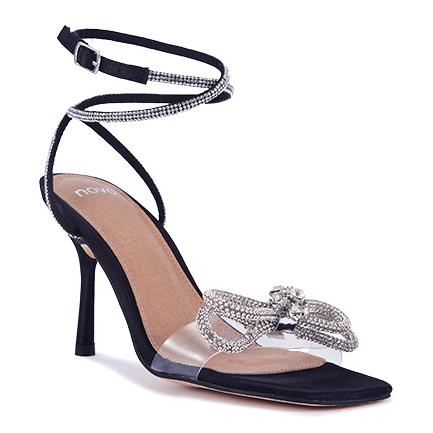 Image of Sandals. Product name - Zorana Women's Strappy High Heel BLACK Novo Sandals in Black colour by brand - NOVO