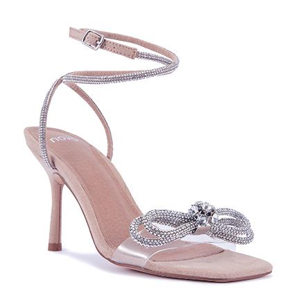 Image of Sandals. Product name - Zorana Women's Strappy High Heel Nude Novo Sandals in Nude colour by brand - NOVO