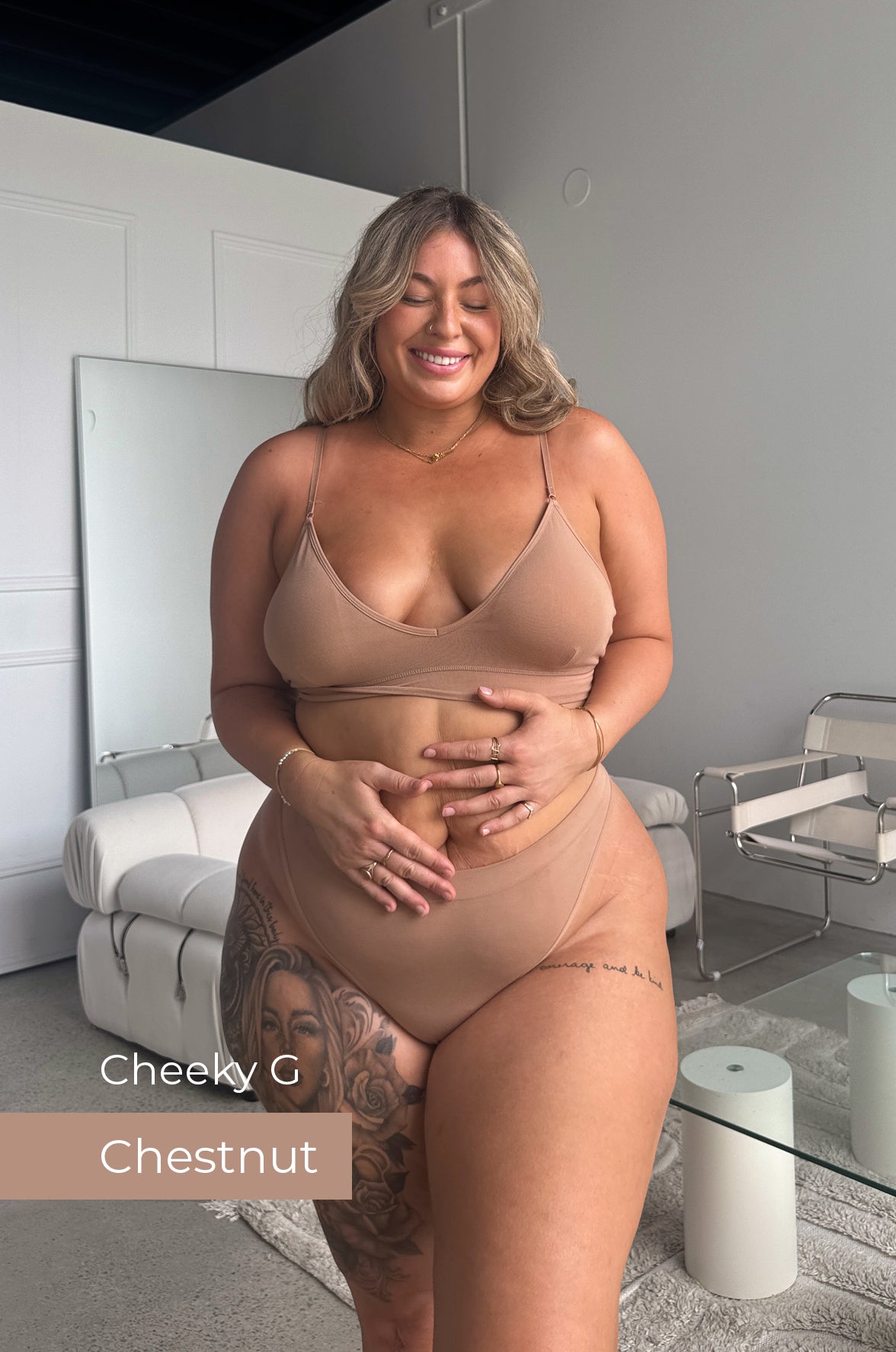 CHEEKY G STRING - CHESTNUT