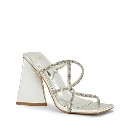 Image of Sandals. Product name - Zabana Women's Fast Fashion SILVER Novo Sandals in Silver colour by brand - NOVO