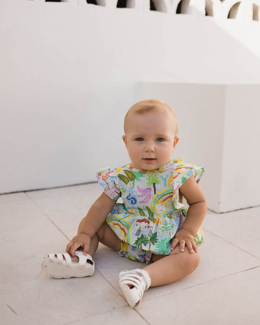 Image of Bodysuits. Productname: Walnut Melbourne Matteo Romper in Vacay Yay colour by brand - Walnut Melbourne