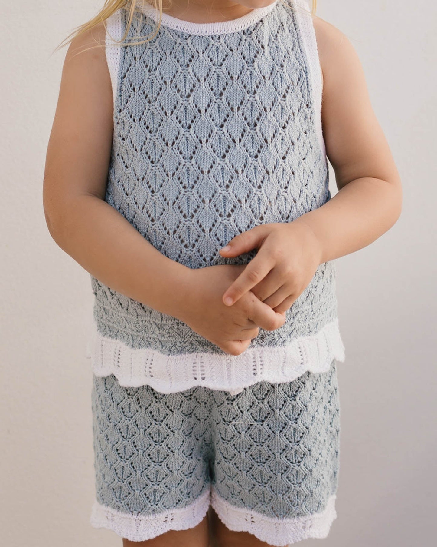 Walnut Melbourne Bella Knit Short (Blue And White)