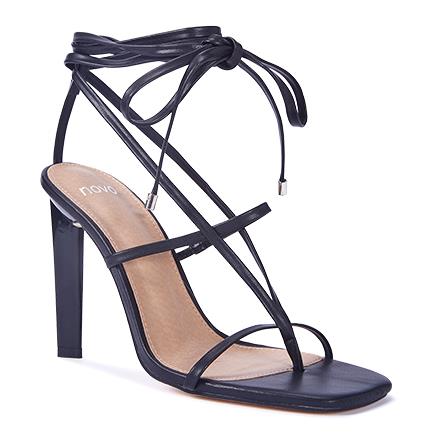 Image of Sandals. Product name - Zavo Women's Fast Fashion BLACK Novo Sandals in Black colour by brand - NOVO