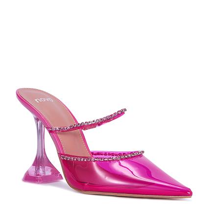Image of Sandals. Product name - Zerada Women's Fast Fashion Magenta Novo Sandals in Magenta colour by brand - NOVO