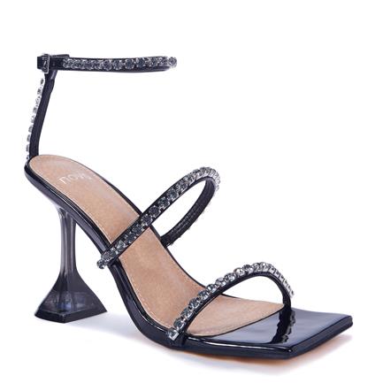 Image of Sandals. Product name - Zee Women's Fast Fashion BLACK Novo Sandals in Black colour by brand - NOVO