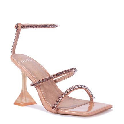 Image of Sandals. Product name - Zee Women's Fast Fashion Nude Novo Sandals in Nude colour by brand - NOVO