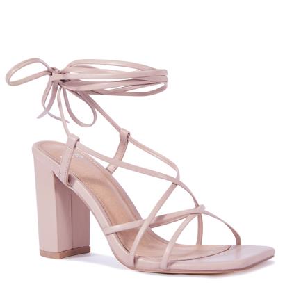 Image of Sandals. Product name - Novella Women's Strappy High Heel Nude Novo Sandals in Nude colour by brand - NOVO